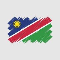 pennellate bandiera namibia. bandiera nazionale vettore