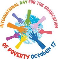 Giornata internazionale per l'eliminazione della povertà vettore