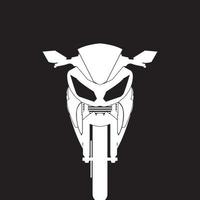 motocicletta icona vettore