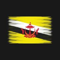pennello bandiera brunei. bandiera nazionale vettore