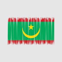 pennello bandiera mauritania. bandiera nazionale vettore