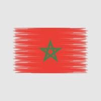 pennello bandiera marocco. bandiera nazionale vettore