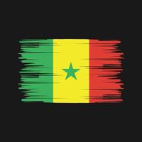 pennellate della bandiera del senegal. bandiera nazionale vettore