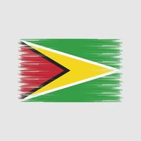 pennello bandiera della Guyana. bandiera nazionale vettore