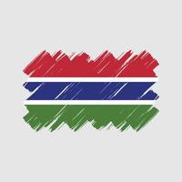 pennellate bandiera gambia. bandiera nazionale vettore