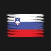 pennello bandiera slovenia. bandiera nazionale vettore