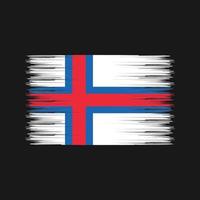 pennello bandiera isole faroe. bandiera nazionale vettore
