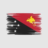 pennellate della bandiera della papua nuova guinea. bandiera nazionale vettore