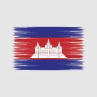 pennello bandiera cambogiana. bandiera nazionale vettore