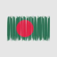 pennello bandiera bangladesh. bandiera nazionale vettore