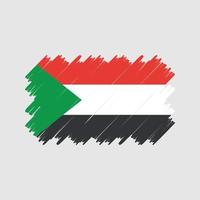 vettore della spazzola della bandiera del sudan. bandiera nazionale