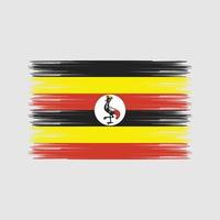 pennello bandiera uganda. bandiera nazionale vettore