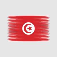 pennello bandiera tunisia. bandiera nazionale vettore