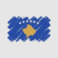 pennellate bandiera kosovo. bandiera nazionale vettore