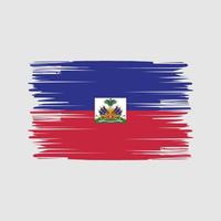pennellate di bandiera di haiti. bandiera nazionale vettore