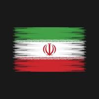 pennello bandiera iraniana. bandiera nazionale vettore