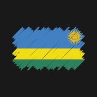vettore della spazzola della bandiera del ruanda. bandiera nazionale