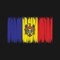 pennello bandiera della Moldavia. bandiera nazionale vettore