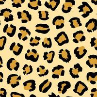 leopardo senza soluzione di continuità modello su giallo sfondo. astratto arte Stampa. design per carta, copertine, carte, tessuti, interno elementi e qualunque. vettore illustrazione di pelle animale.