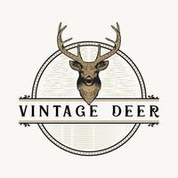 cervo Vintage ▾ logo vettore