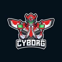 cyborg esport logo vettore