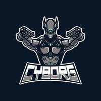 cyborg esport logo vettore
