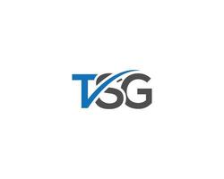 creativo tsg lettera logo design semplice concetto vettore illustrazione.