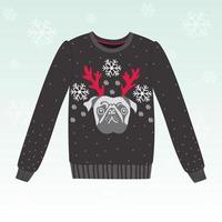 carino brutto Natale inverno maglione vettore