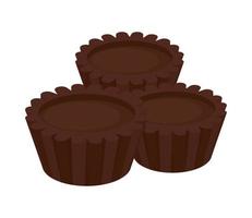 cioccolato cupcakes dolce vettore