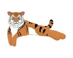 tigre animale cartone animato vettore