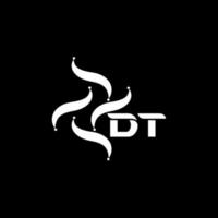 dt lettera logo design su nero sfondo. dt creativo tecnologia minimalista iniziali lettera logo concetto. dt unico moderno piatto astratto vettore lettera logo design.