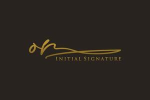 iniziale o lettera firma logo modello elegante design logo. mano disegnato calligrafia lettering vettore illustrazione.