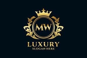 iniziale mw lettera reale lusso logo modello nel vettore arte per lussuoso il branding progetti e altro vettore illustrazione.