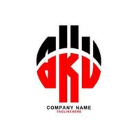 creativo bku lettera logo design con bianca sfondo vettore