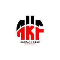 creativo akf lettera logo design con bianca sfondo vettore