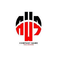 creativo awq lettera logo design con bianca sfondo vettore