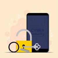 Internet sicurezza smartphone vettore