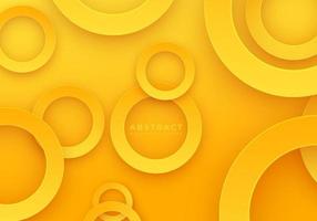 astratto 3d cerchio papercut strato arancia sfondo con copia spazio per testo vettore