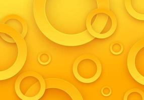 astratto 3d cerchio papercut strato arancia sfondo con copia spazio per testo vettore