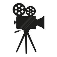 film telecamera vettore icona, isolato oggetto su bianca sfondo