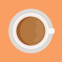 animato tazza di caffè superiore Visualizza icona clipart con bianca boccale vettore illustrazione