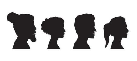 silhouette di un' giovane le persone. vettore illustrazione