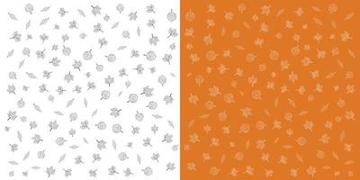 autunno le foglie modello isolato su arancia e bianca sfondo. vettore illustrazione