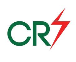 cr7 logo verde e rosso simbolo Abiti design icona astratto calcio vettore illustrazione con un' bianca sfondo