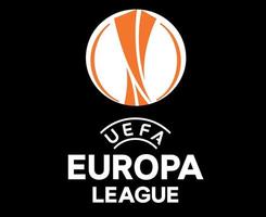 europa lega logo simbolo bianca e arancia design calcio vettore europeo paesi calcio squadre illustrazione con nero sfondo
