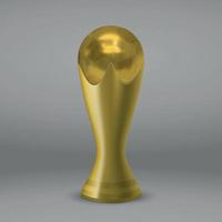 calcio oro tazza vettore