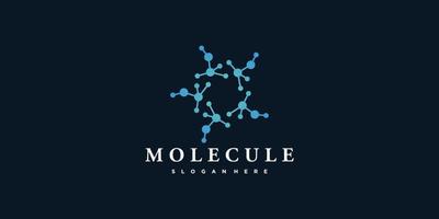 molecola tecnologia logo modello con moderno astratto concetto premio vettore