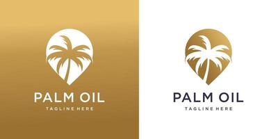 palma olio logo design con moderno astratto concetto premio vettore