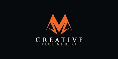 m logo design creativo premio vettore