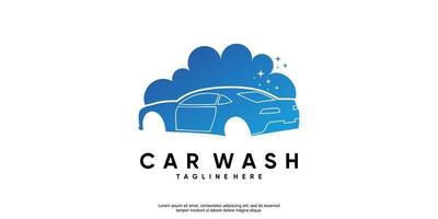 auto lavare logo design con creativo moderno concetto premio vettore